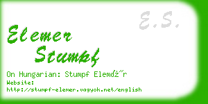 elemer stumpf business card